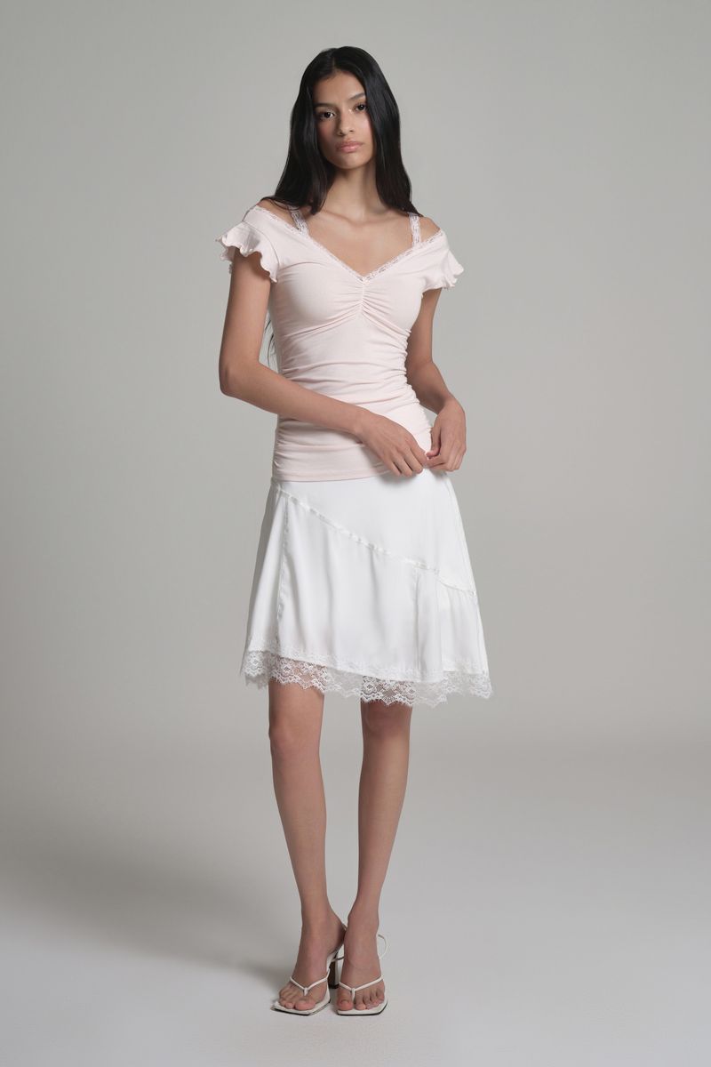 Ballerina Lace Layered Top, Pink