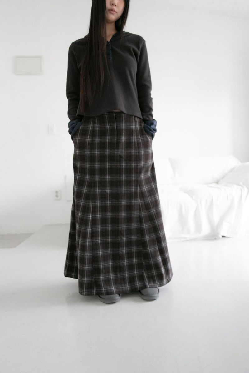 check low long skirt(2colors)