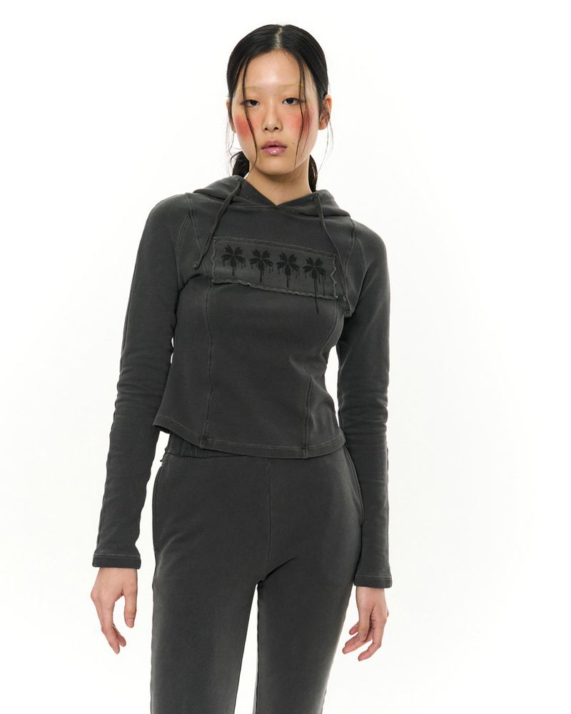 Patch Slim Lounge Pants _ Dark Grey