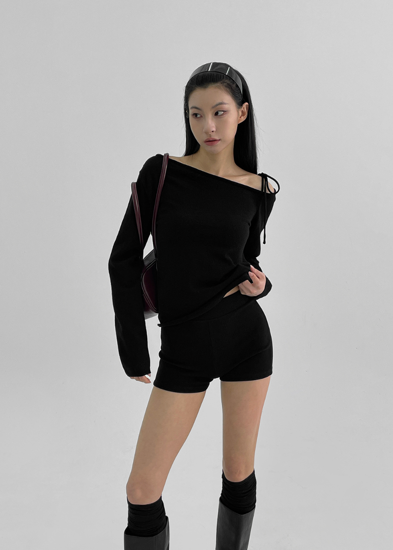 BLACKUP（ブラックアップ）の「[MADE] ヒブリアンバルオフショルダーニット Wool 50%（トップス）」