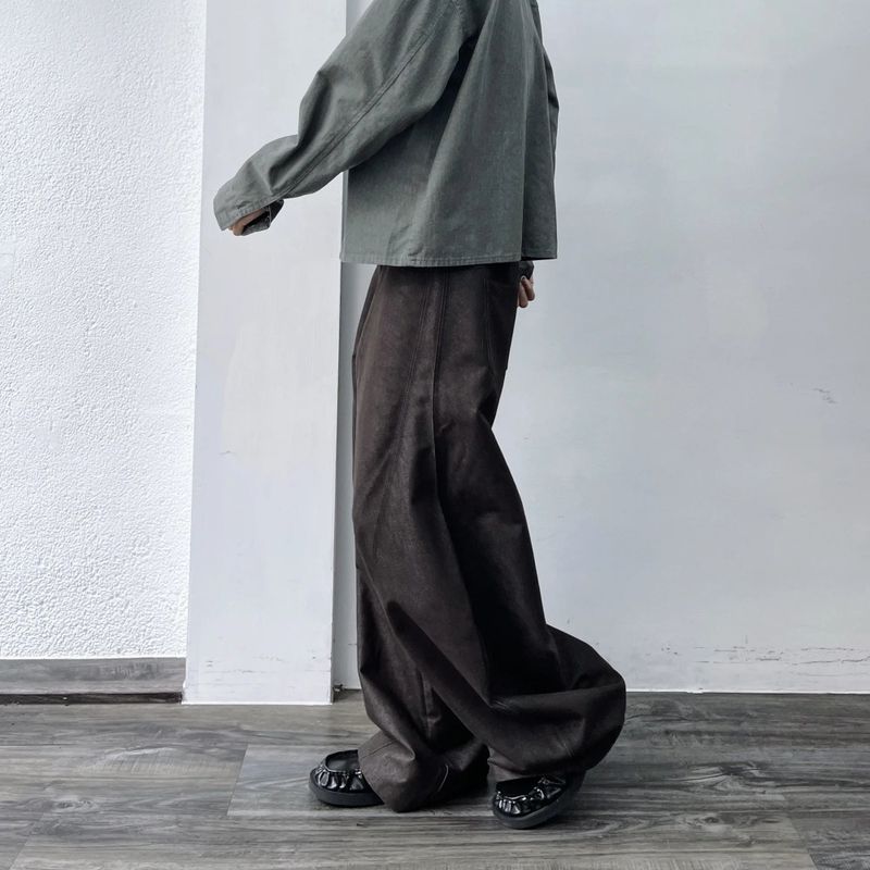 Belted Curved Balloon Trousers