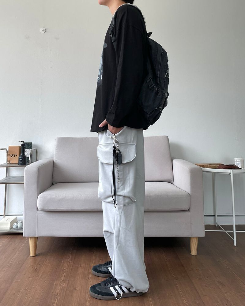 Shadow printed long-sleeved shirt