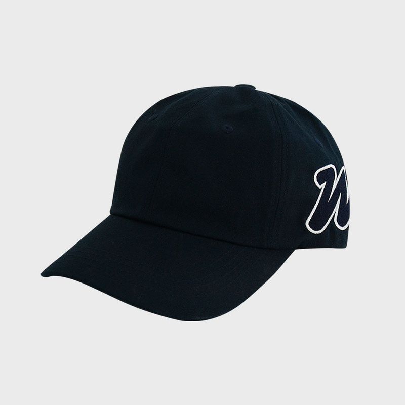 WOOR（ウール）の「B-I-G W CURVE CAP (DARK NAVY)（Hats）」