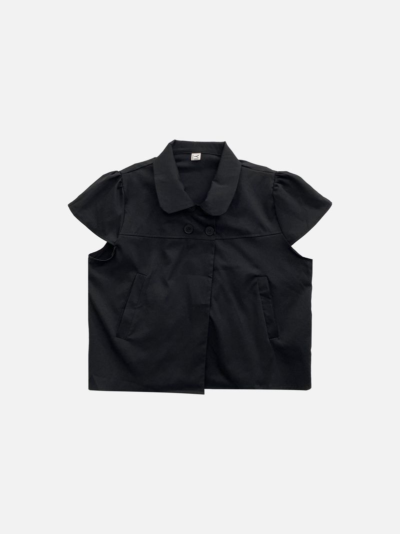 Moment button collar blouse (2c)