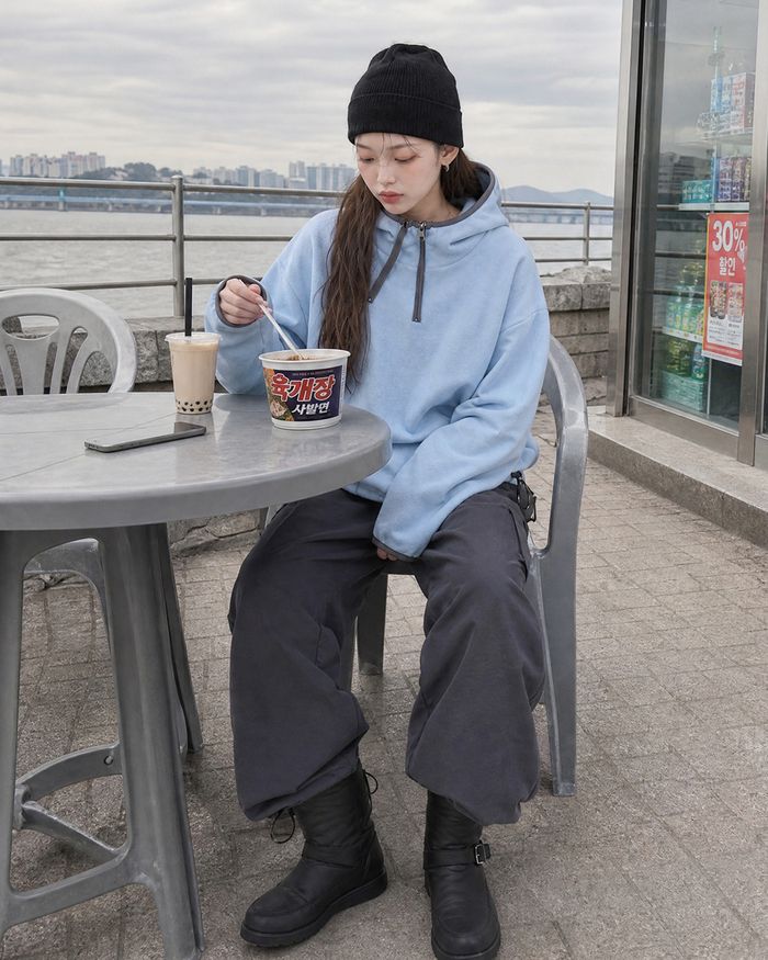 (UNISEX) アルプス 2 ジップ フリース フーディー