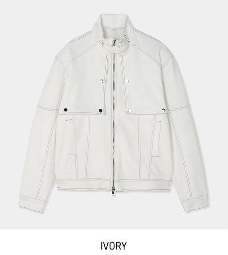 Ati two way stitch suede jacket
