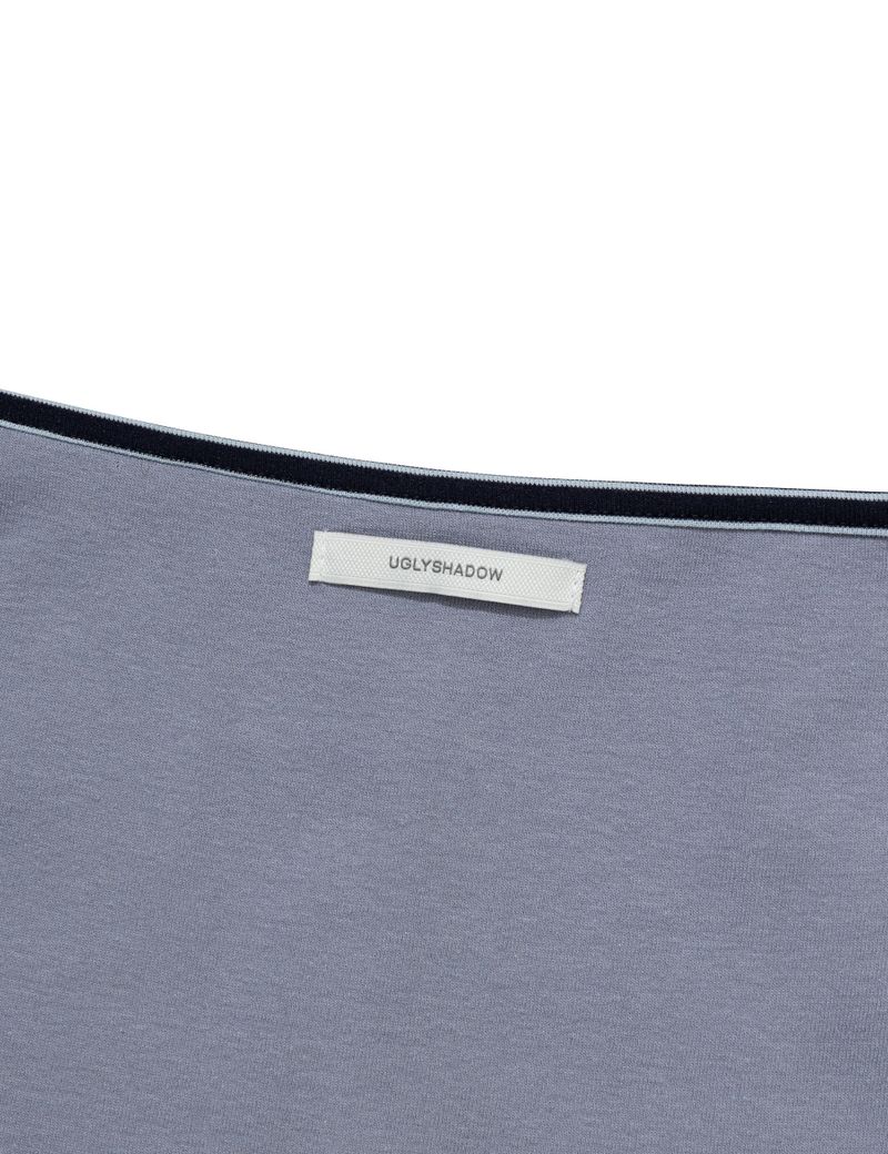 ST FRILL CONTRAST SLEEVELESS(BLUE)