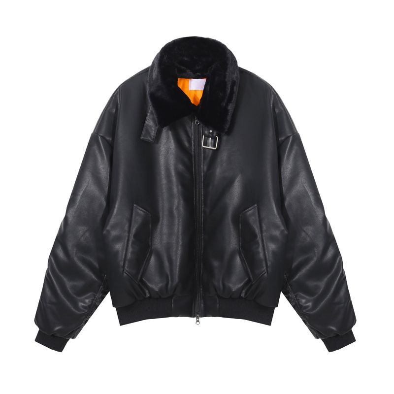 Black leather shirring padding