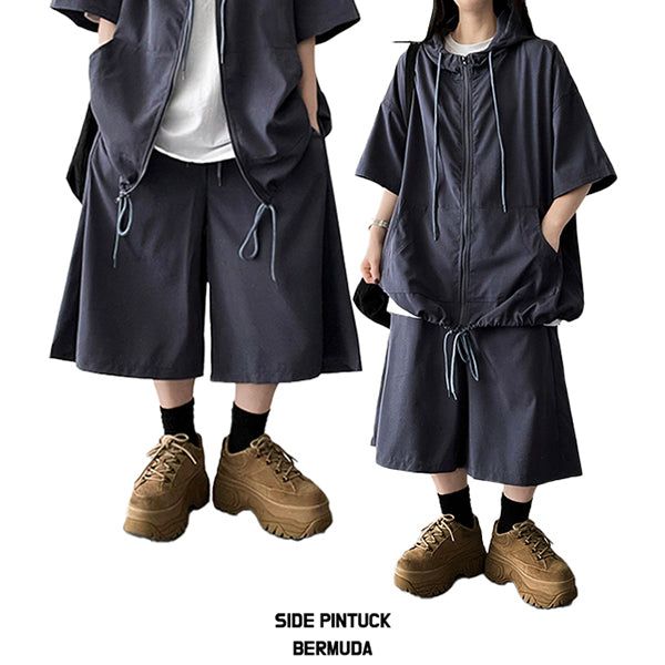 Hark Linkle Side Pintuck Banding Bermuda Shorts