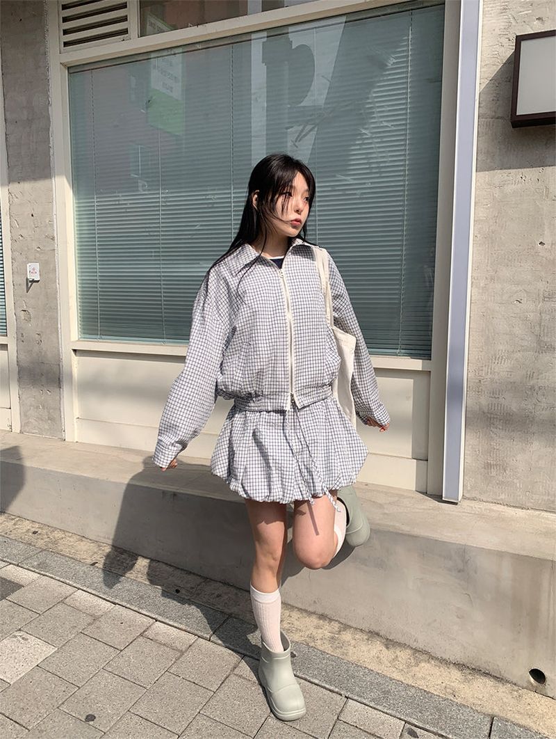 LIGHT CHECK BLOUSON (2C)