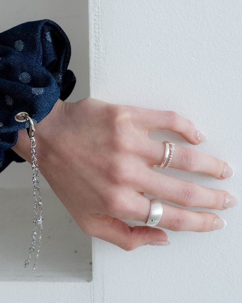 DUO STAR RINGㅣSILVER