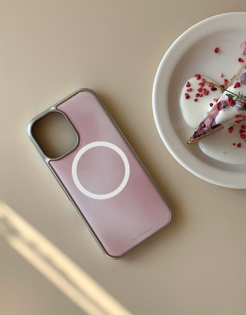 [MADE]ミスティブラッシュ シルバー エポキシ MagSafeバンパー iPhoneケース