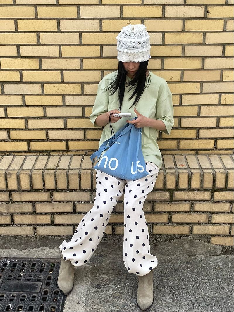 エコ ノーモアバッグ(lime_pink_blue_grey_navy)