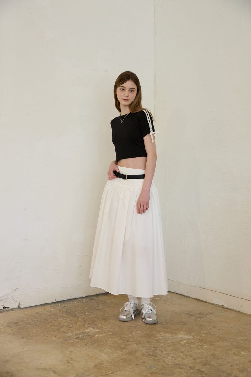 TIDY FLARE LONG SKIRT (2 COLORS)