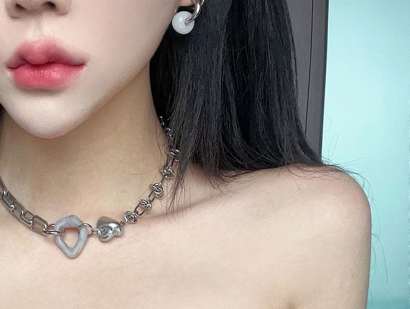 pearl two chain necklace