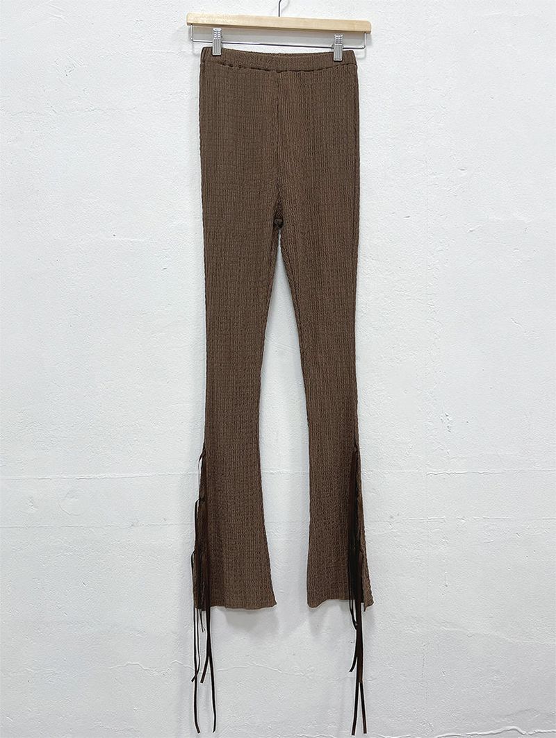 RIBBON BOOTCUT LEGGINGS (4COLOR)
