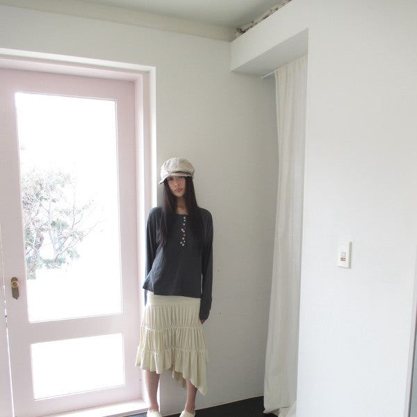 timelineseoul（タイムラインソウル）の「tiered midi sk（Skirts）」
