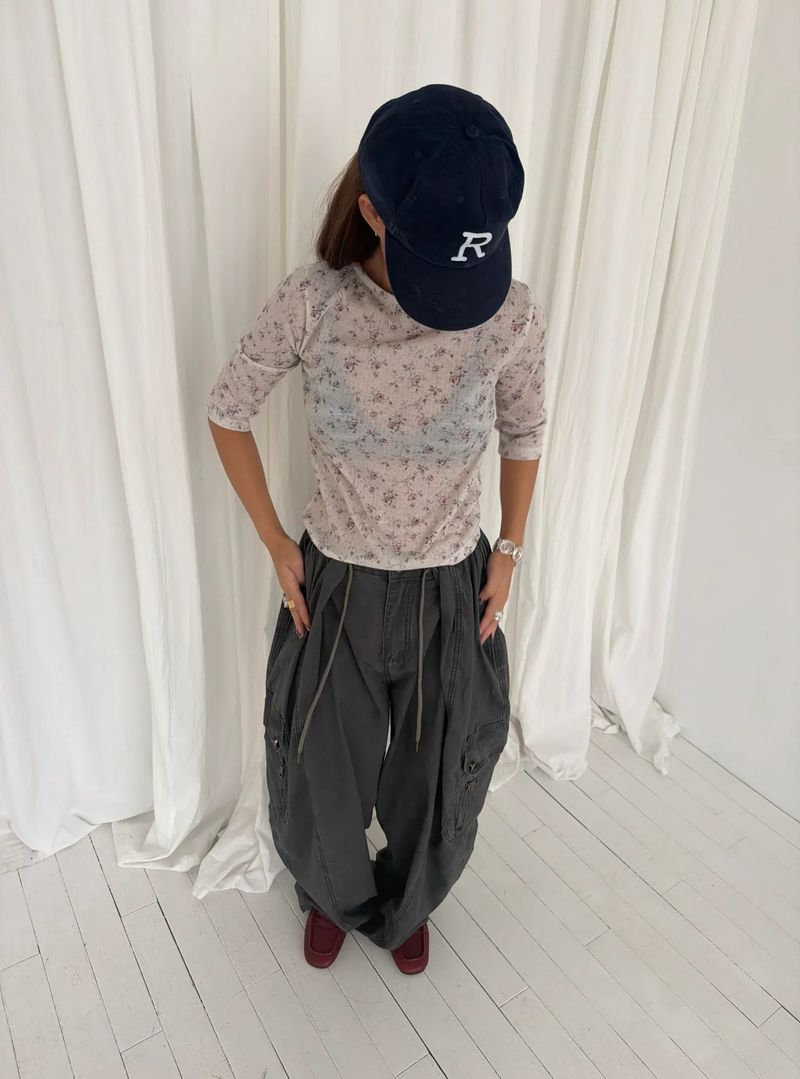 Flower 3/4 sleeve T(2c)