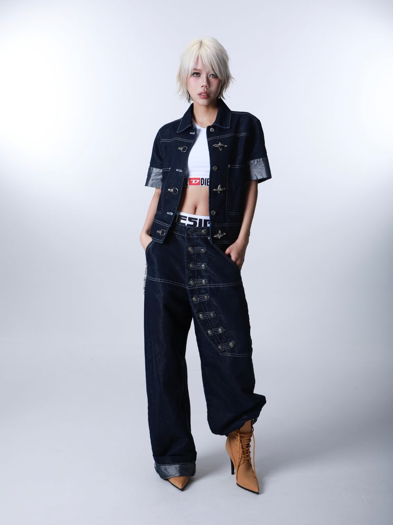 SEXXDEVIL Napoleon Silver-Thread Jeans