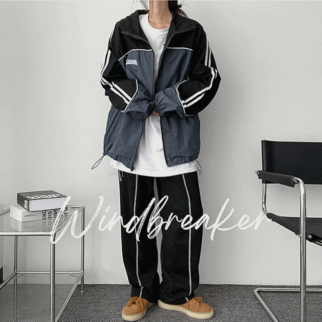 hijjoo（ハイチュー）の「Wild Line Color Arrangement Track String Zip-Up Jumper（Jackets/Outerwear）」