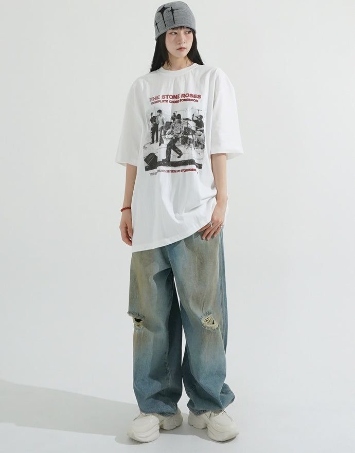 Dirty damage denim pants