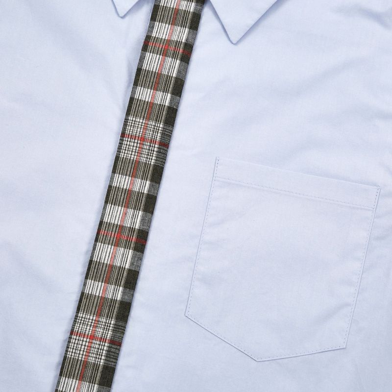 1/2  ROUX BASE SCHOOL TIE SHIRTS (SKY)