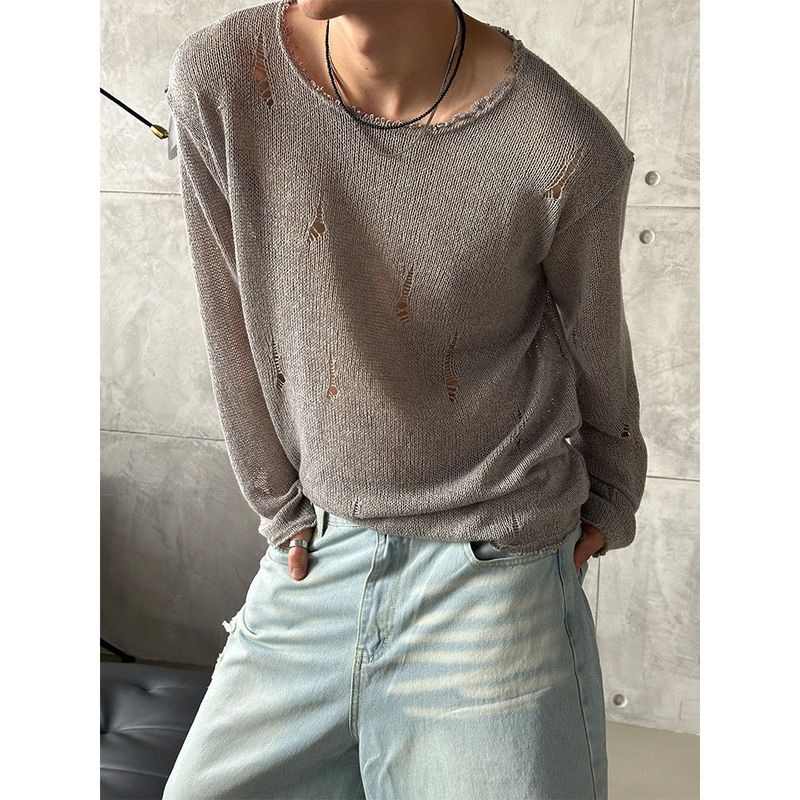 [S/S] Damage net long sleeves (4color)