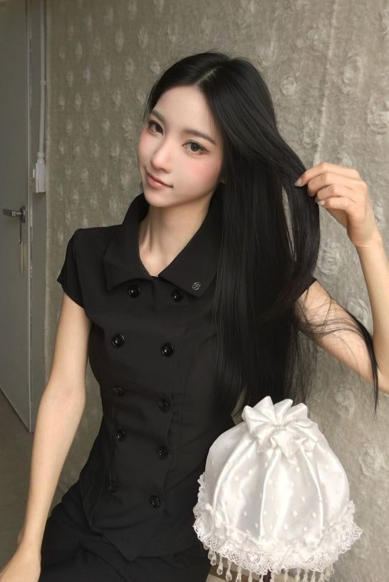 26SS★ [ EEUN MADE ] Rosette Button Top