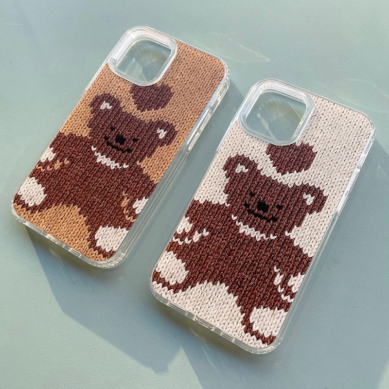 TEDDY BEAR HARD JELL CASE_IVORY