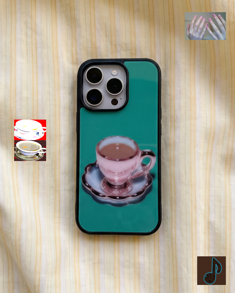 hasroom（hasroom）の「[glass bumper] black milk tea（Smartphone Accessories）」