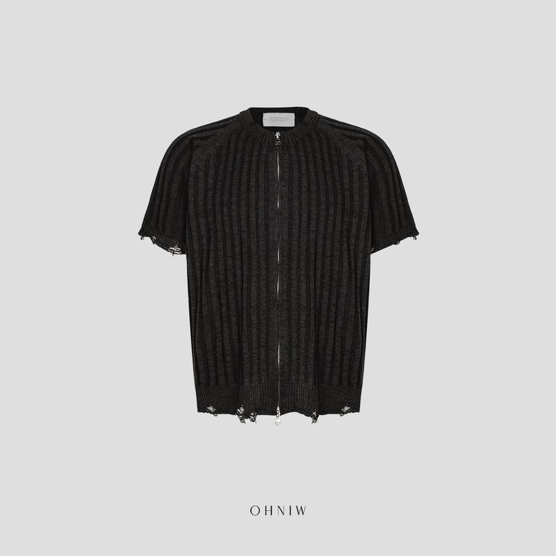 DL Ribbed Half Summer Zip-up 4C
