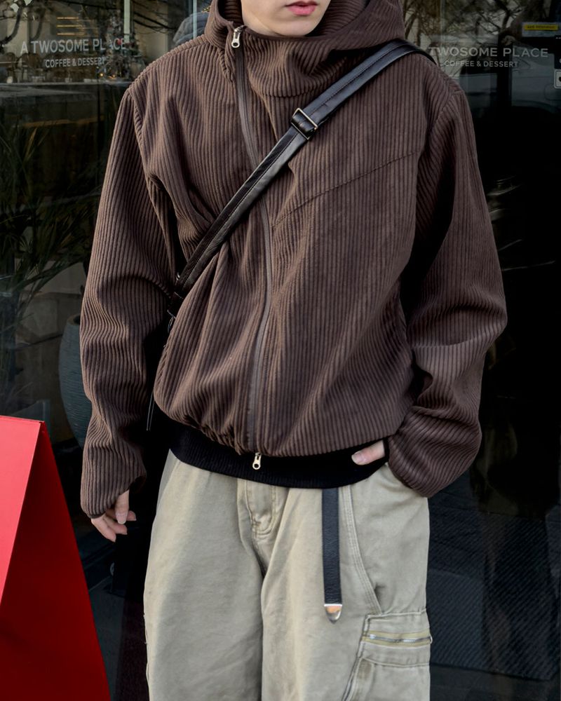 JIIGEUM（ジグム）の「Bio unbalanced corduroy warmer jacket（Jackets/Outerwear）」