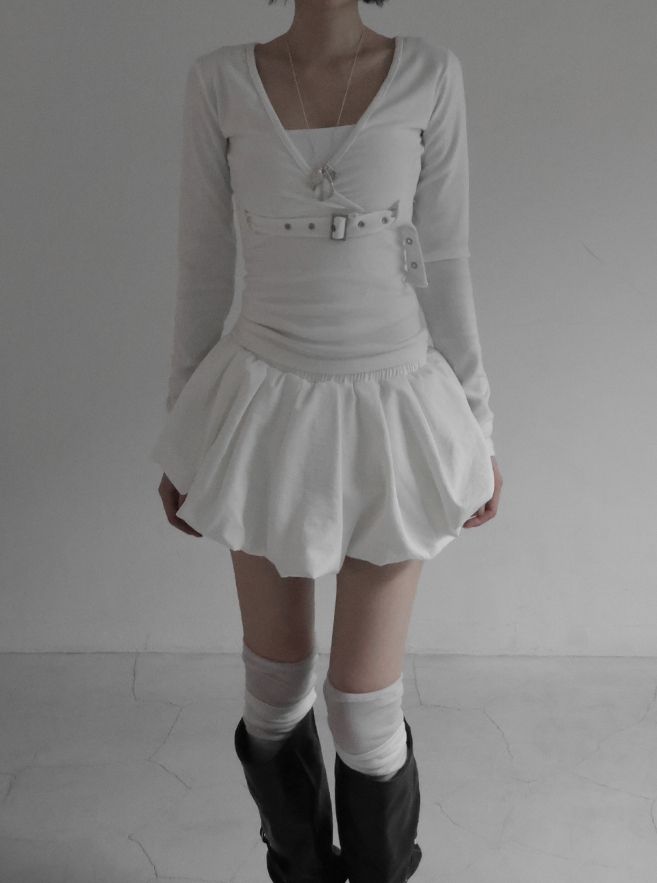 mnem(ムネム)の「Same Belt Wrap Tee(Tops)」