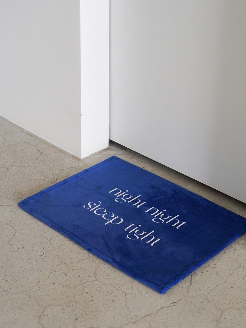 night night mini rug - blue