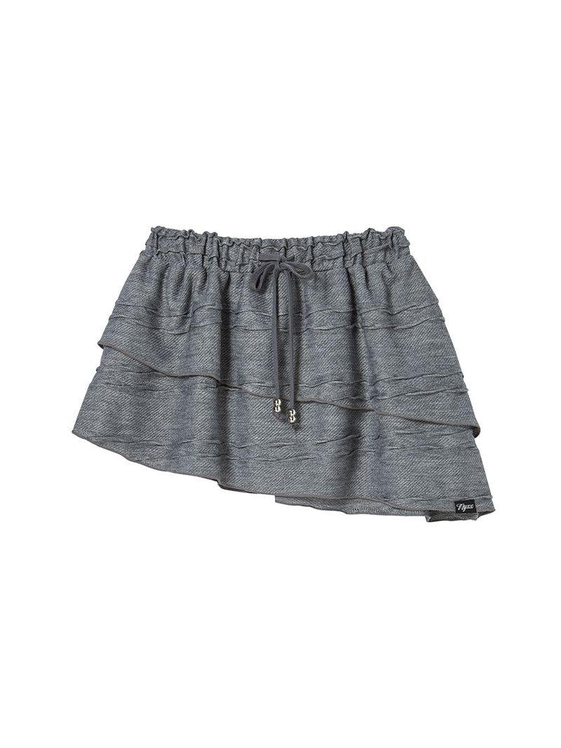 TWIST FRILL SKIRT GREY