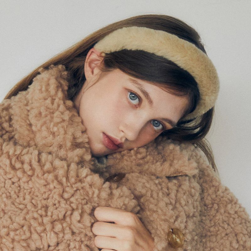BOLD FUR HAIR BAND (BROWN)