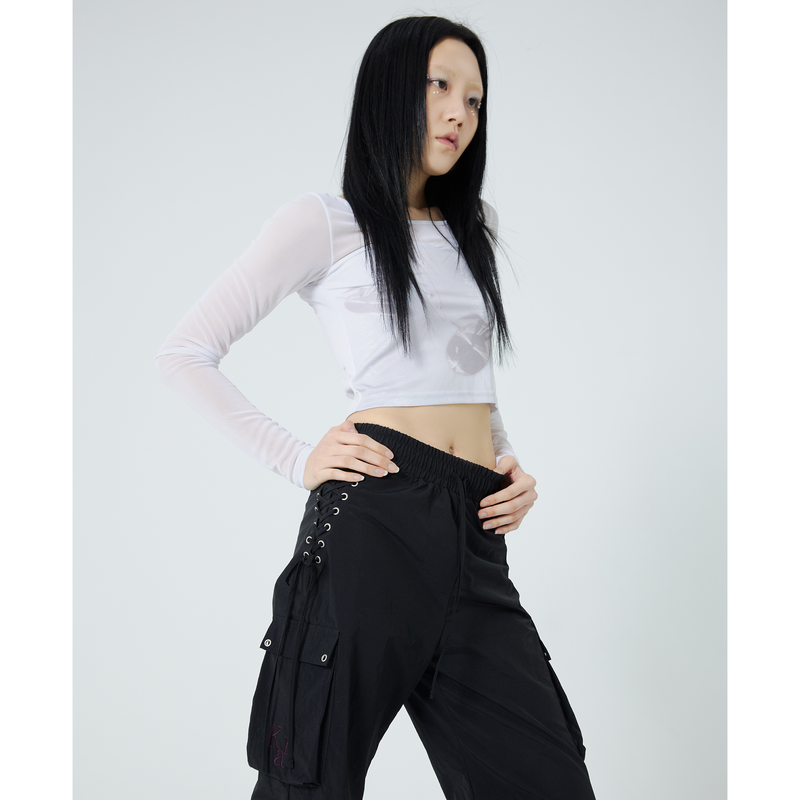 Eyelet pants