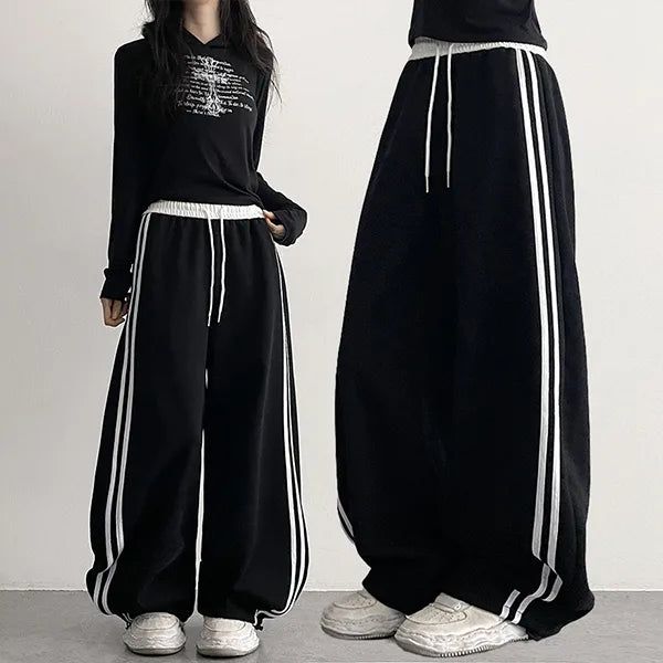 Semi-Balloon Track Pants String Training Pants (4 colors)