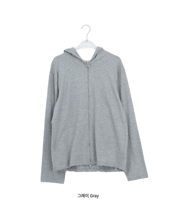 [unisex] Nevea Basic Slub Two-Way Hood Zip-Up