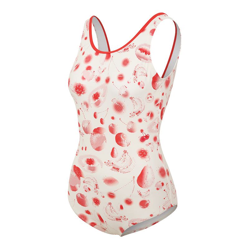 CHERRY PATTERN ONE PIECE SWIMSUIT [RED]