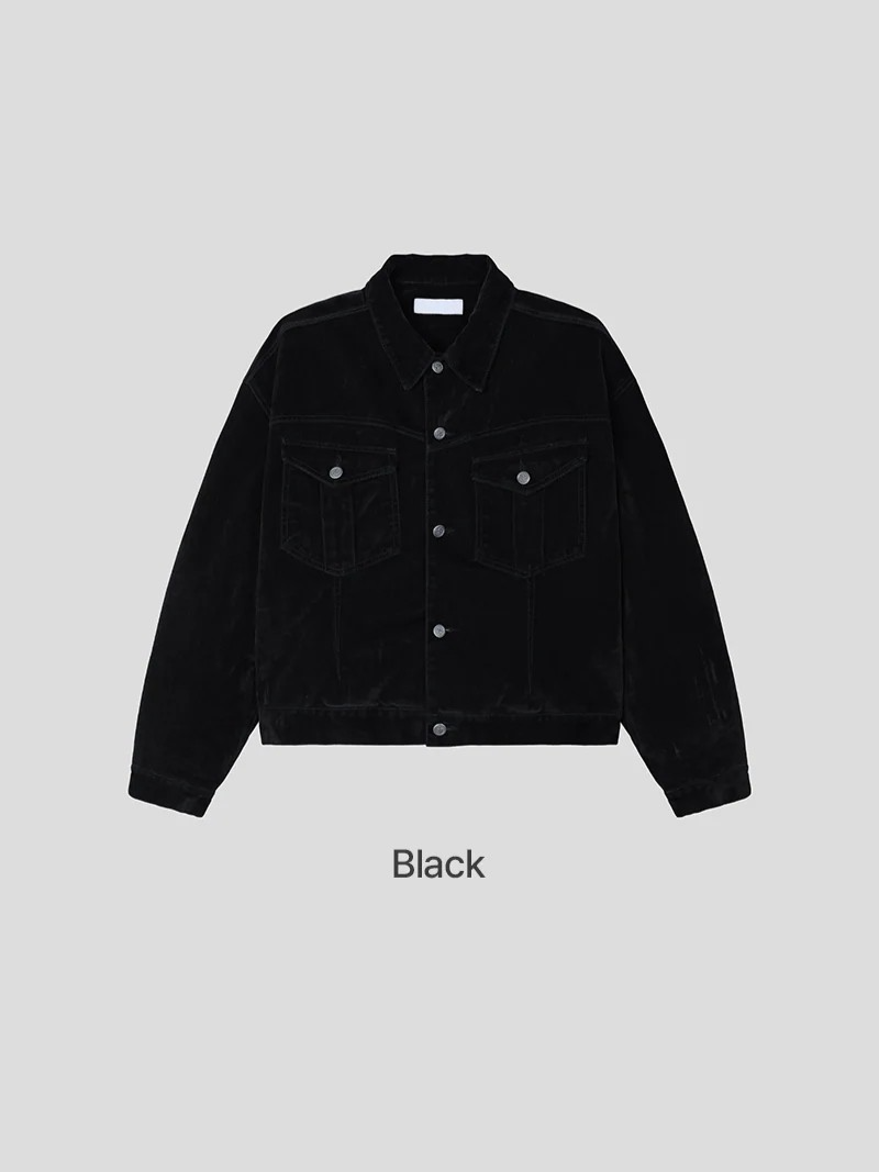 [SET UP가능] Velvet denim western jacket(2color)