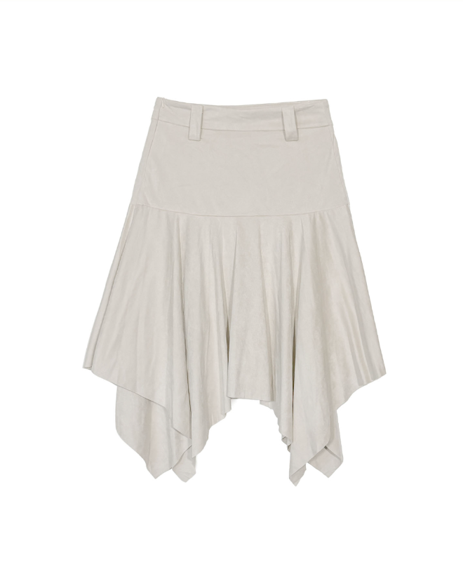 brondy matte suede asymmetric sk