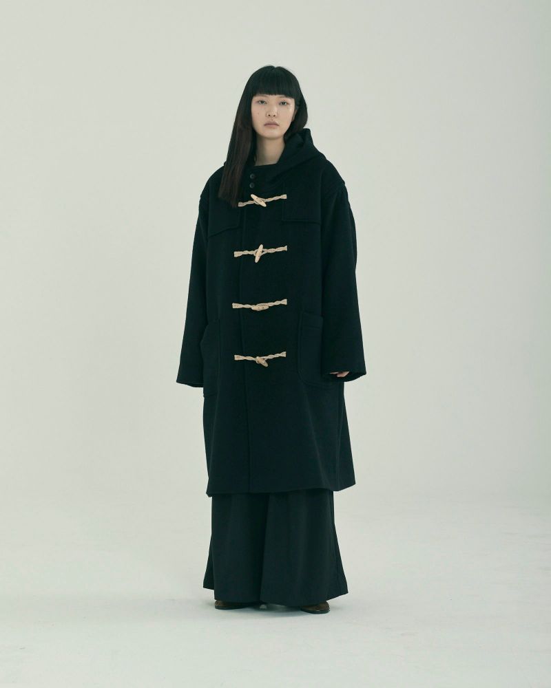 unisex duffle coat black