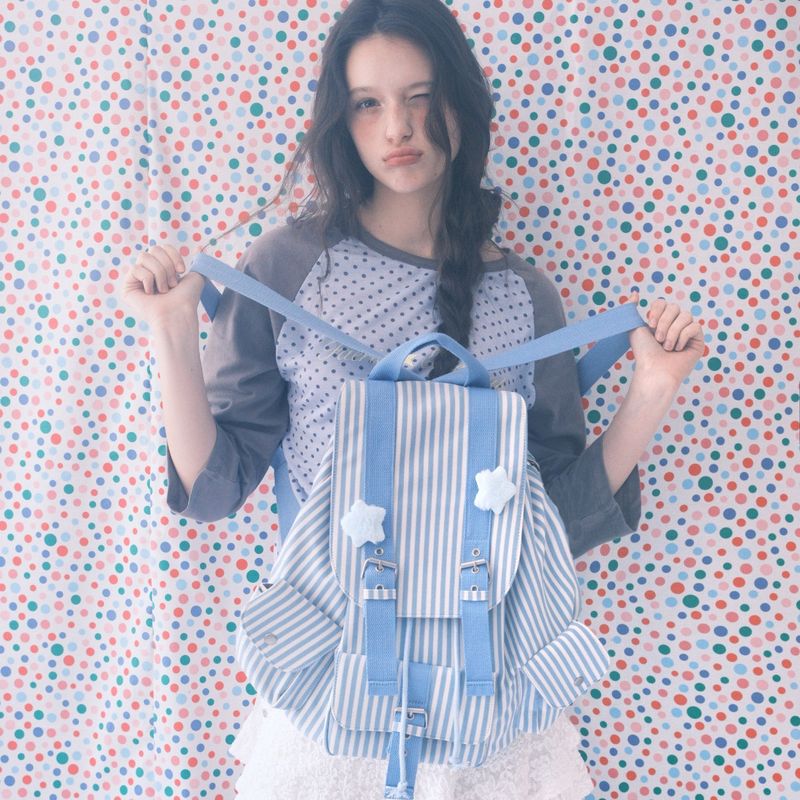 Ding Ding Backpack_stripe blue