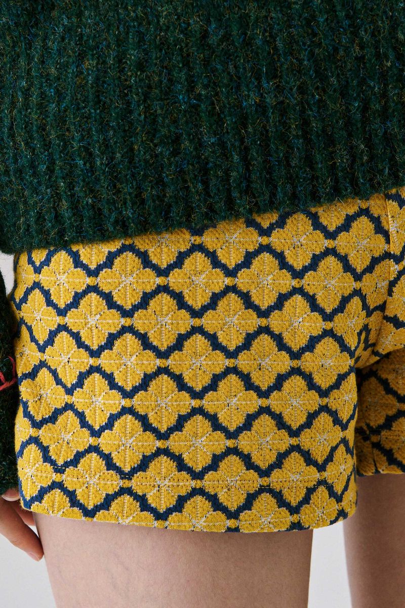 Jacquard Short Pants [Yellow]