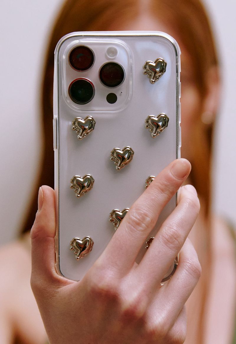 Metal Melting Heart Phone Case