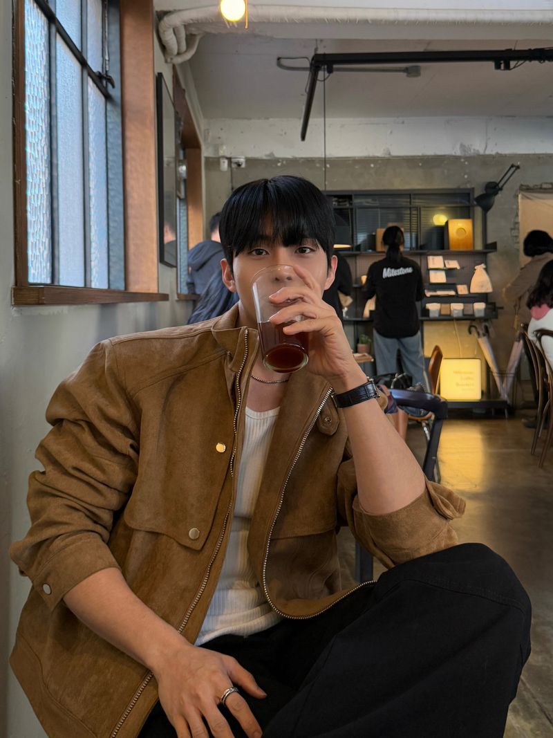 Ber suede collar neck jacket