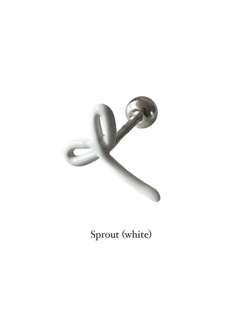 パステルドゥードゥルピアス（ホワイト）-土星