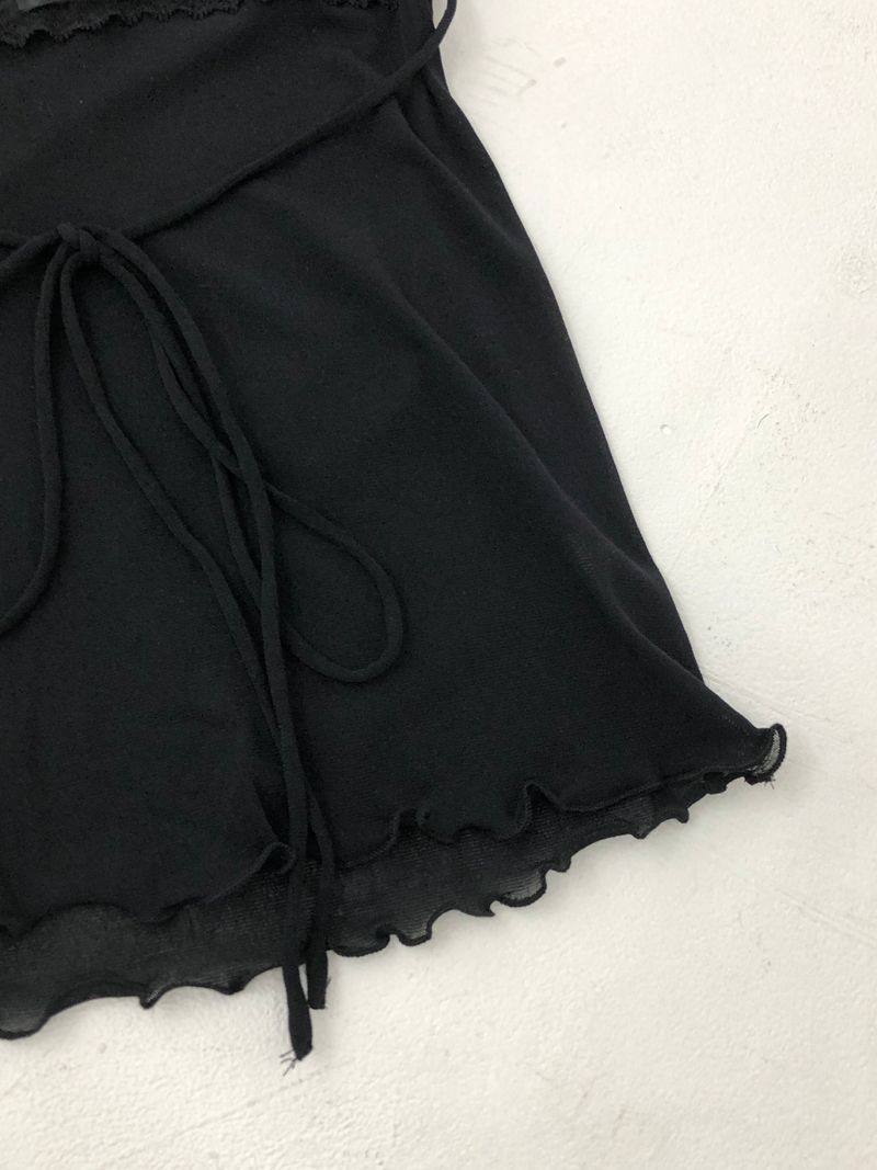 Sheer Lace Ribbon Top
