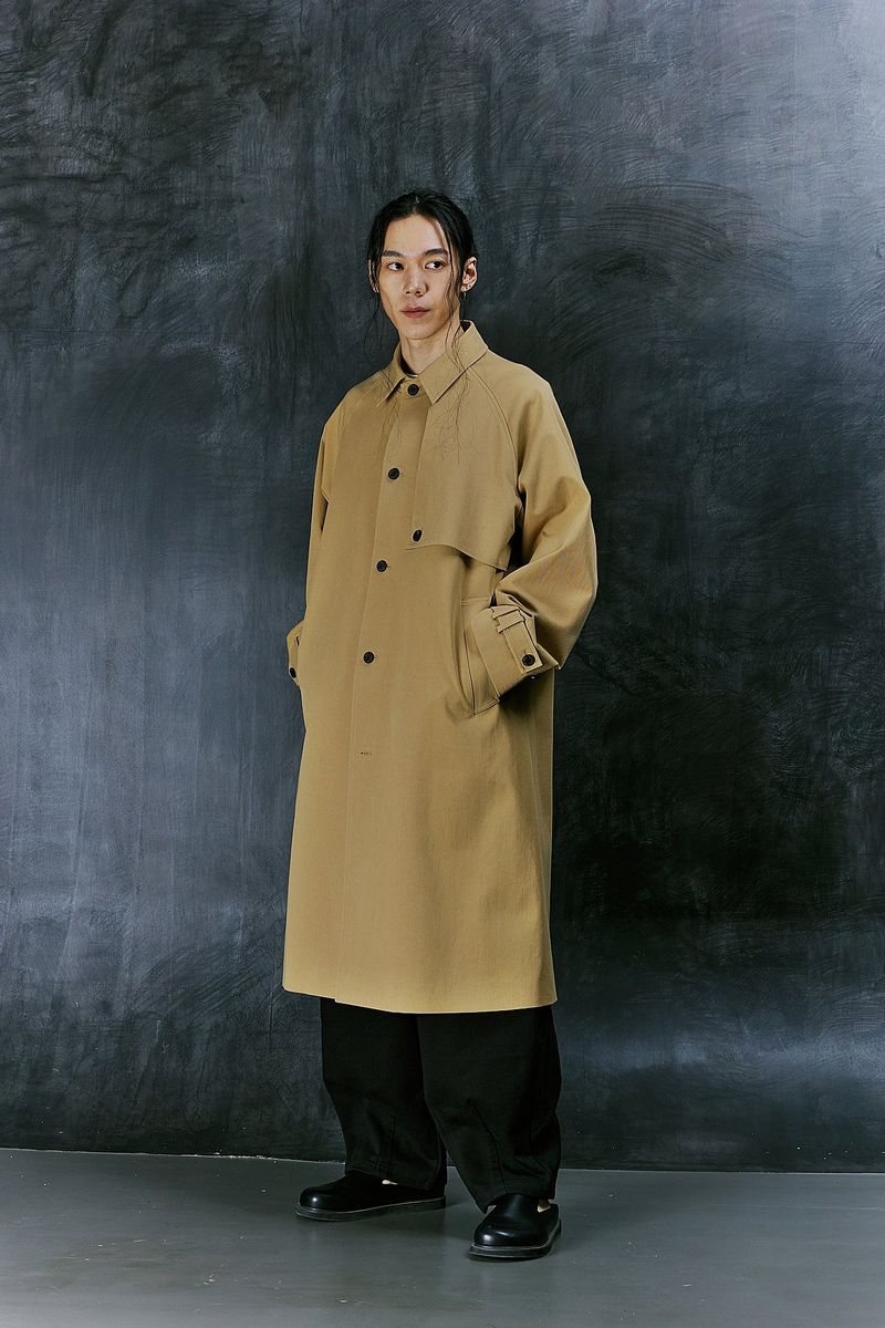 EARTH COTTON BALMACAAN COAT (Beige)